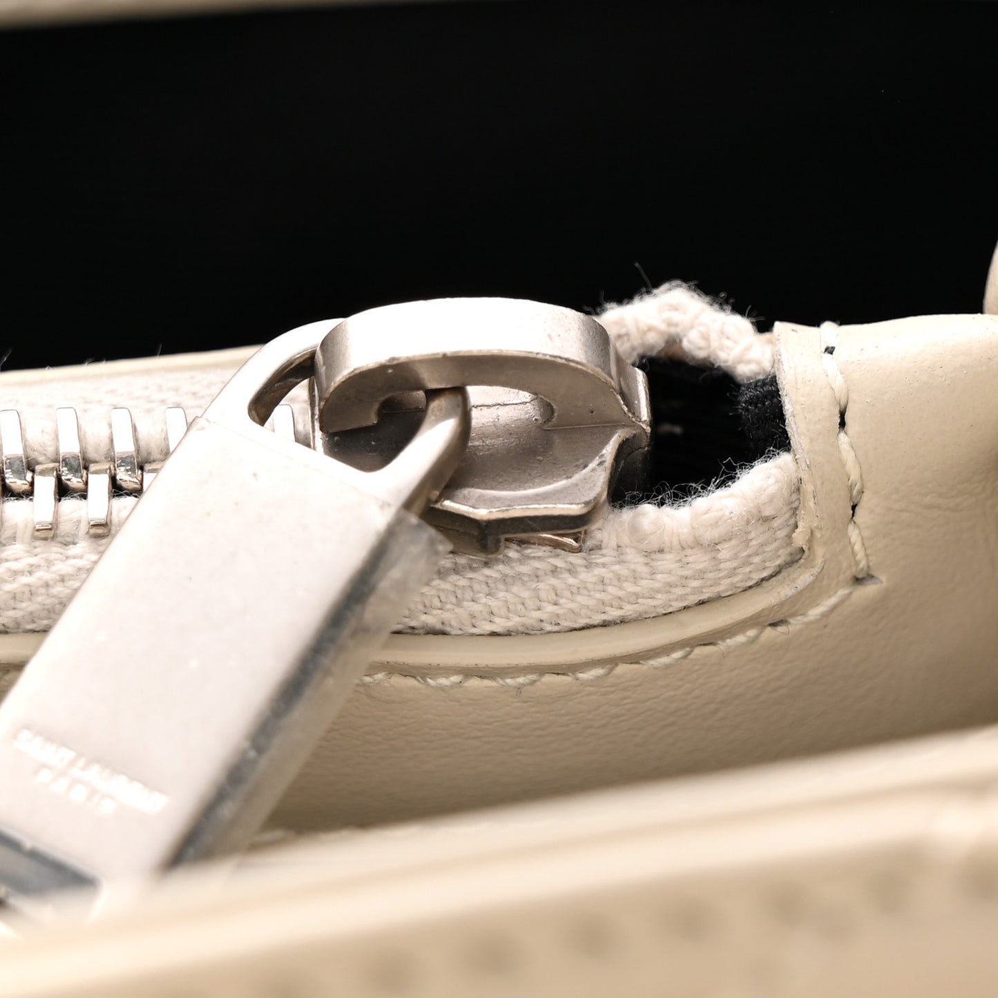 Calfskin Y Quilted Monogram Small Loulou Chain Satchel Ivory