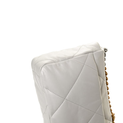 Chanel Goatskin Quilted Medium Chanel 19 Flap White 11 of 13