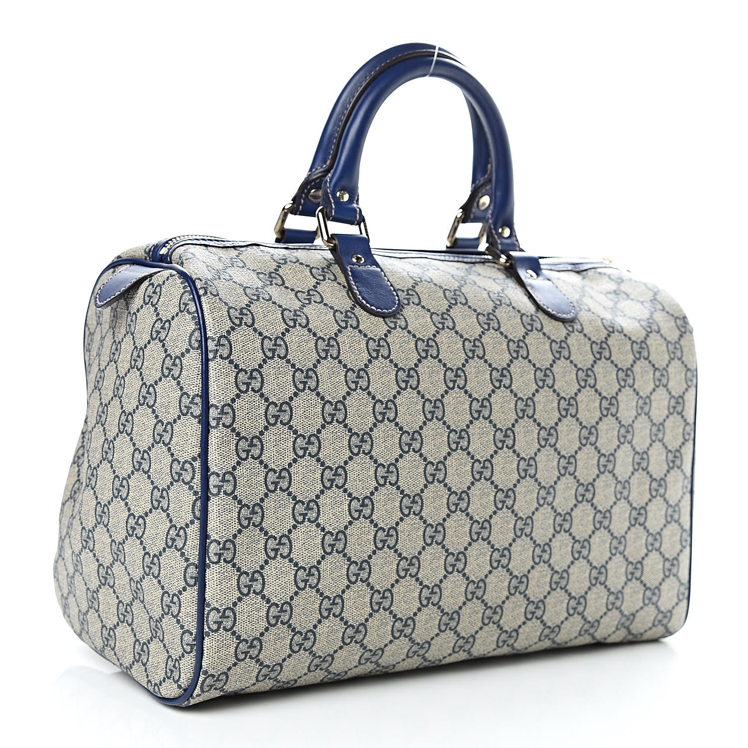 Gucci GG Plus Monogram Medium Boston Taiwan Flag Unicef Duffle Blue 3 of 10