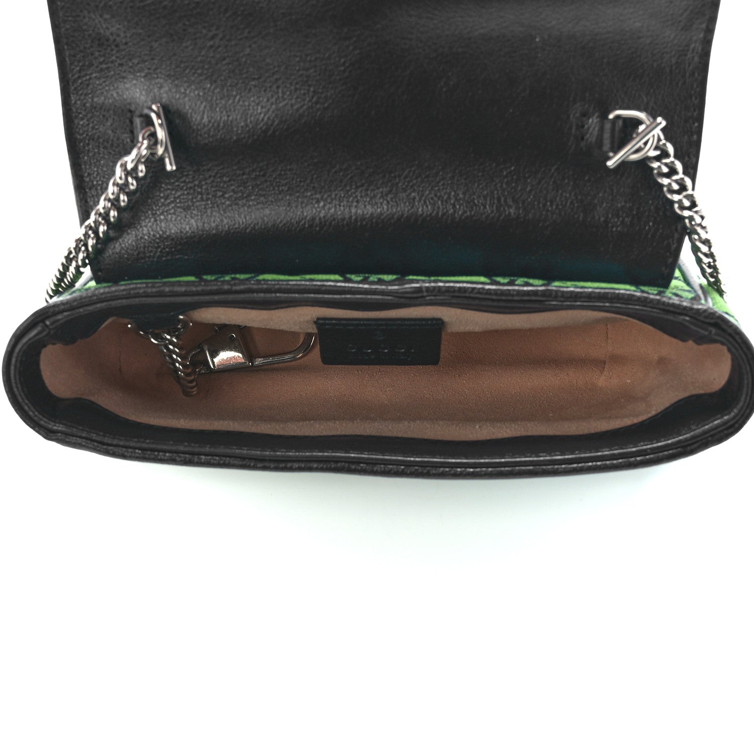 Gucci Monogram Multicolor Matelasse Diagonal Super Mini GG Marmont Shoulder Bag Green Blue 5 of 11