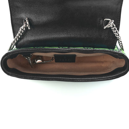 Gucci Monogram Multicolor Matelasse Diagonal Super Mini GG Marmont Shoulder Bag Green Blue 5 of 11