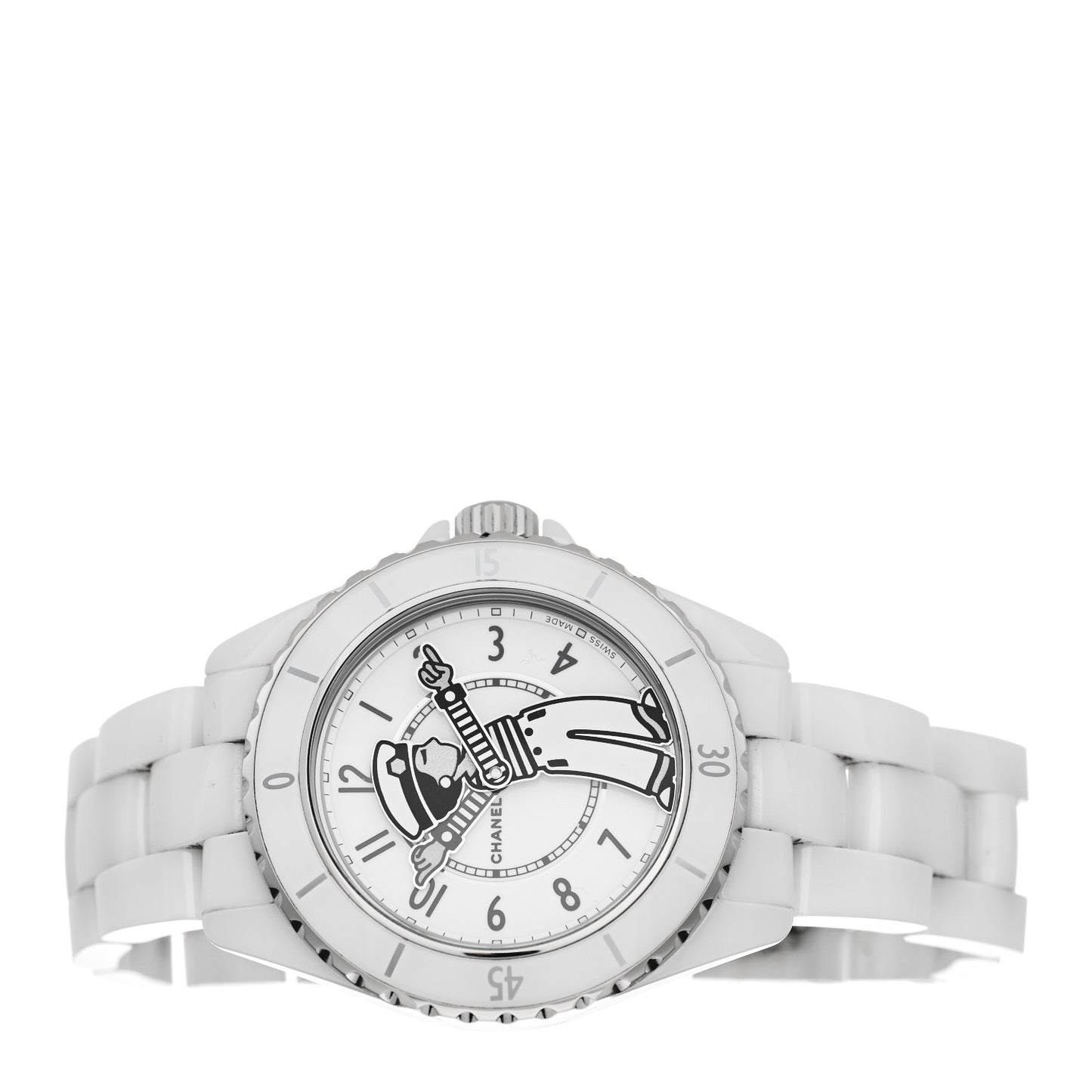 Stainless Steel Ceramic 38mm J12 Limited Edition Mademoiselle La Pausa Automatic Watch White