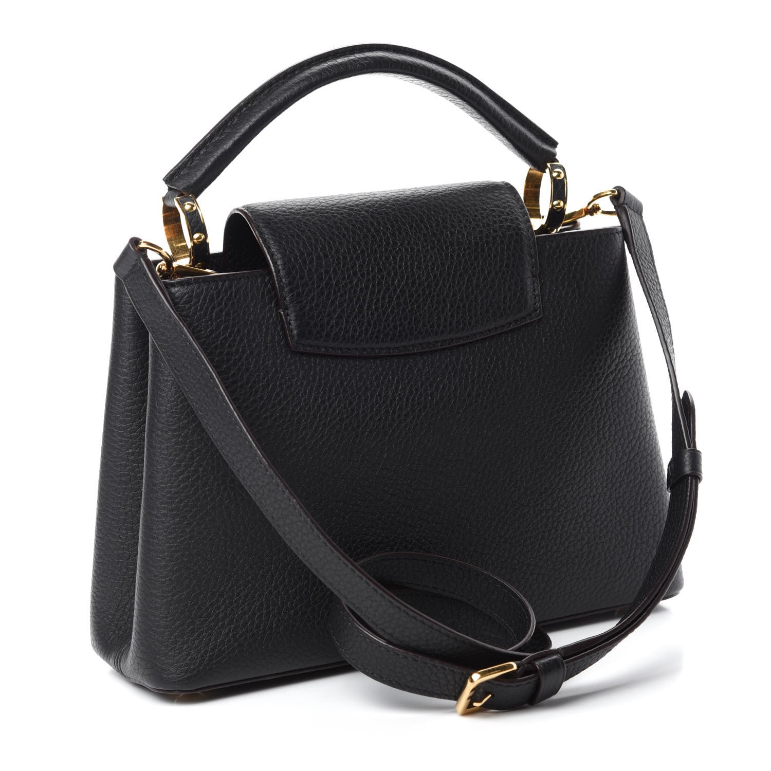 Louis Vuitton Taurillon Capucines BB Black 3 of 9