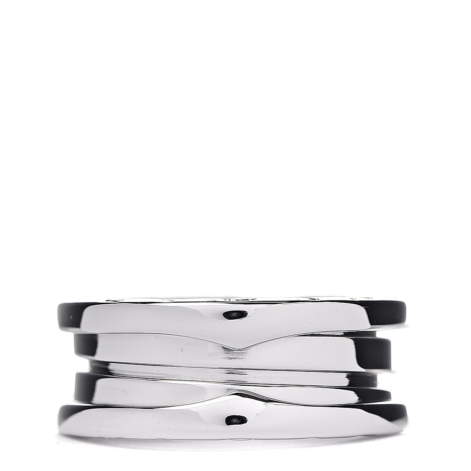 Bulgari 18K White Gold B.Zero1 Two-Band Ring 49 4.75 1 of 5