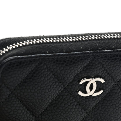Chanel Caviar Quilted Zip Coin Purse Black 8 of 9