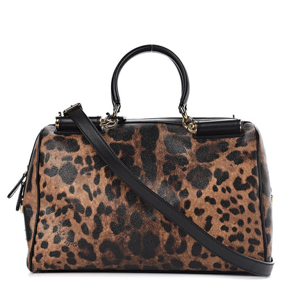 Dolce & Gabbana Dauphine Leopard Print Miss Sicily Boston Satchel 1 of 10