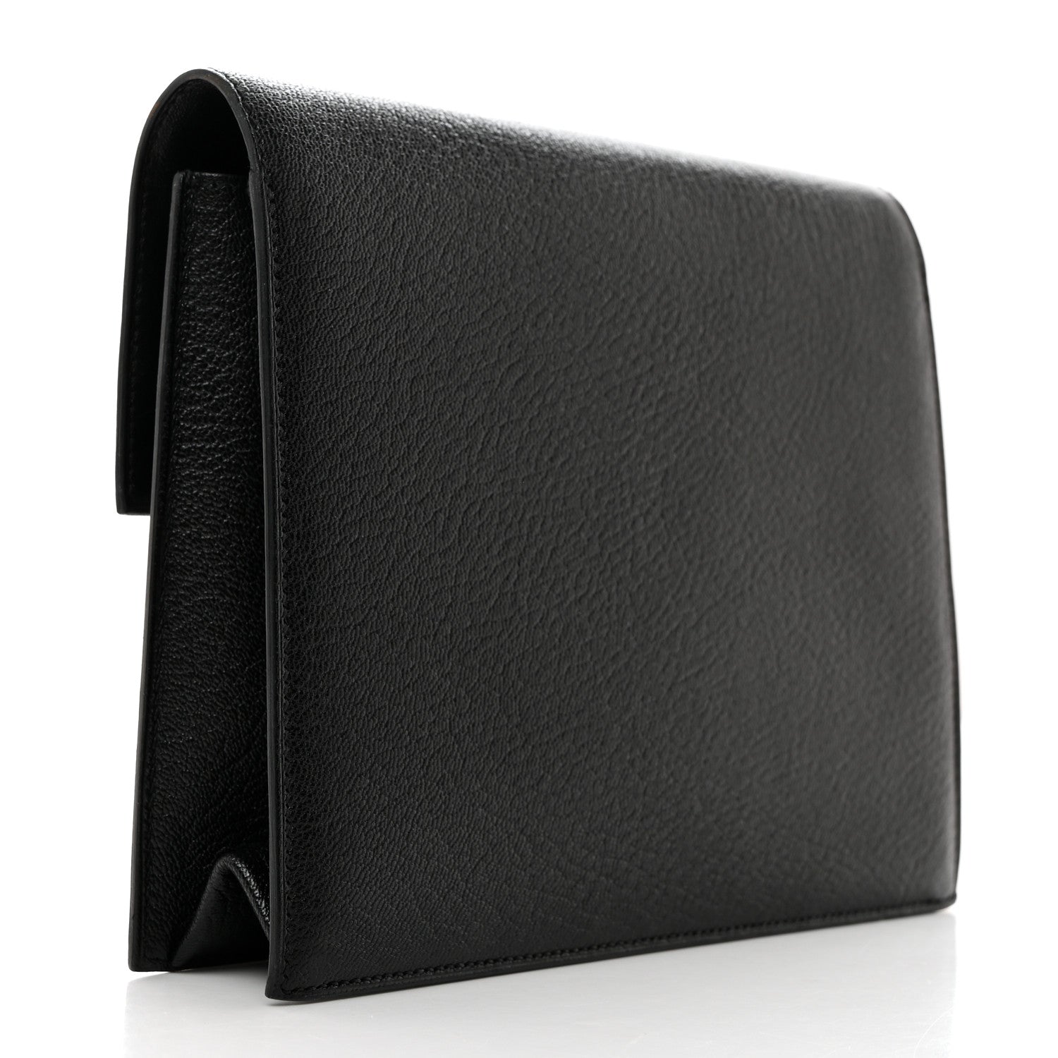 Hermes Chevre Mysore Verrou Clutch Black 3 of 7
