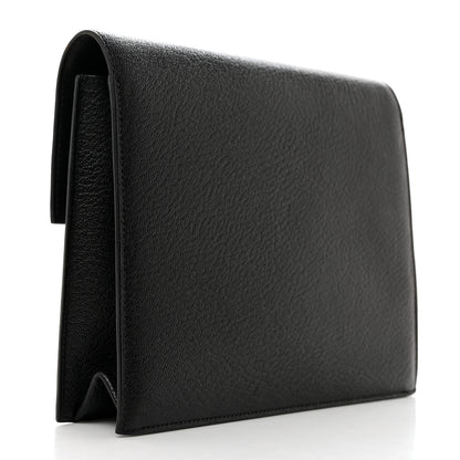 Hermes Chevre Mysore Verrou Clutch Black 3 of 7