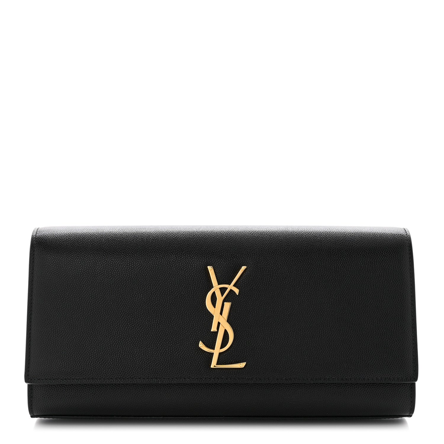 Saint Laurent Grain De Poudre Monogram Cassandre Clutch Black 1 of 7