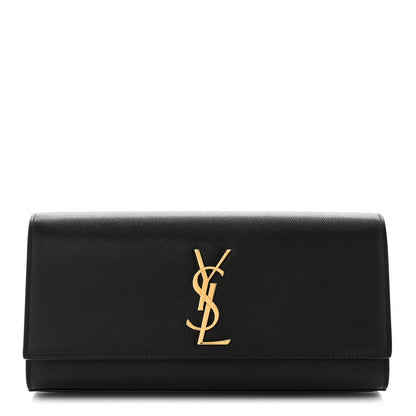 Saint Laurent Grain De Poudre Monogram Cassandre Clutch Black 1 of 7