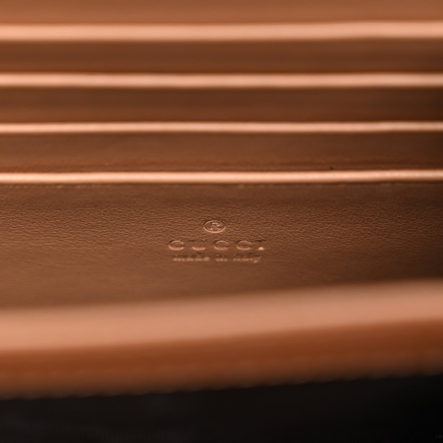 Gucci Calfskin Matelasse Aria GG Marmont Chain Wallet Camelia 6 of 9