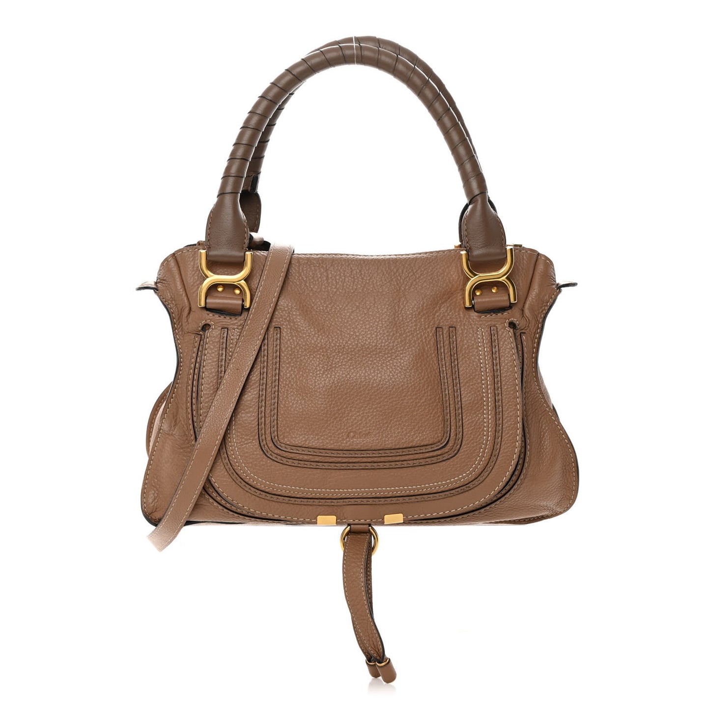Calfskin Medium Marcie Satchel Nut
