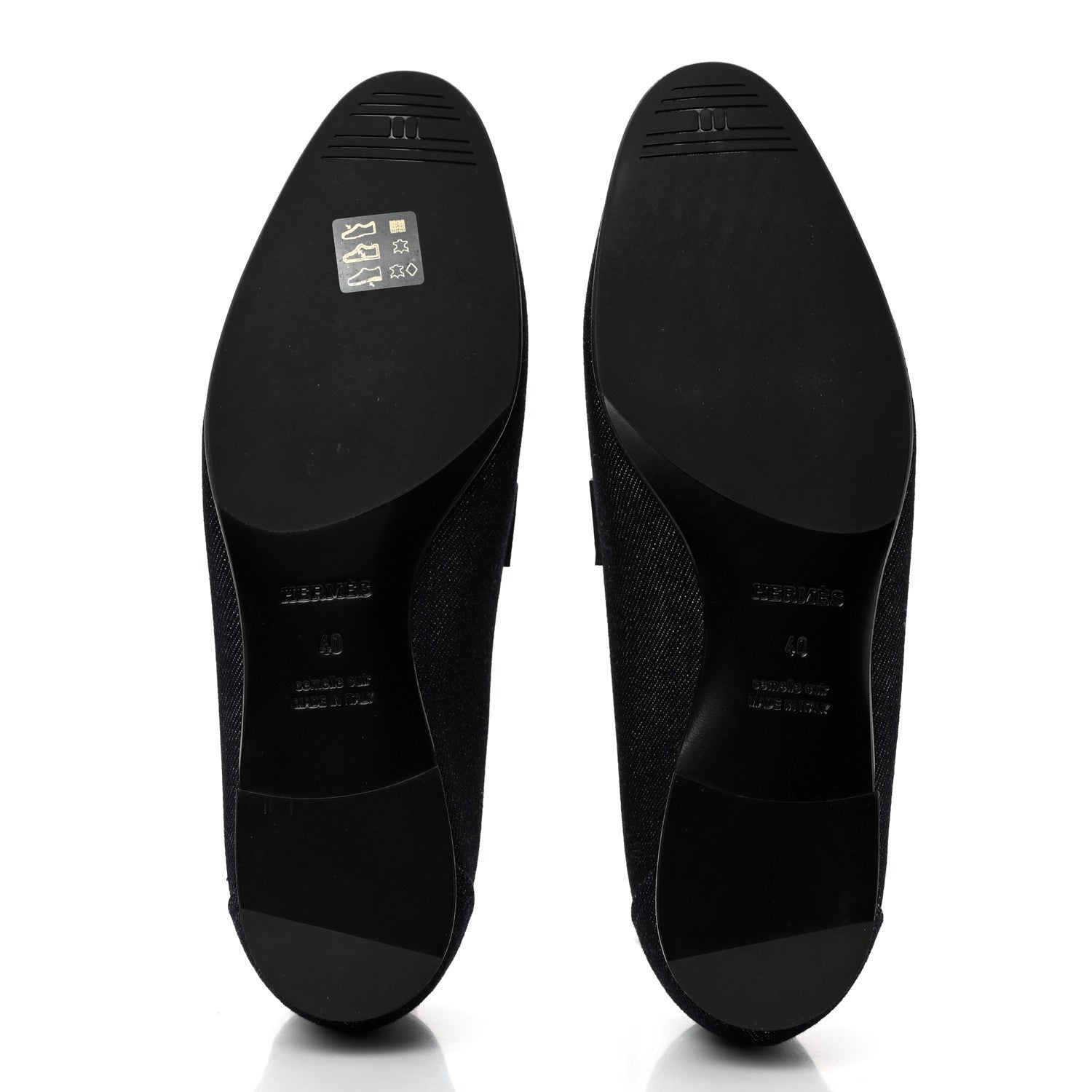 Hermes Denim Womens Royal Loafers 40 Bleu Brut Marine 5 of 8