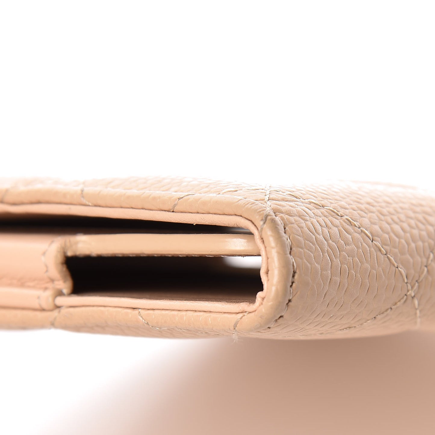 Caviar Quilted iPad Case Light Beige