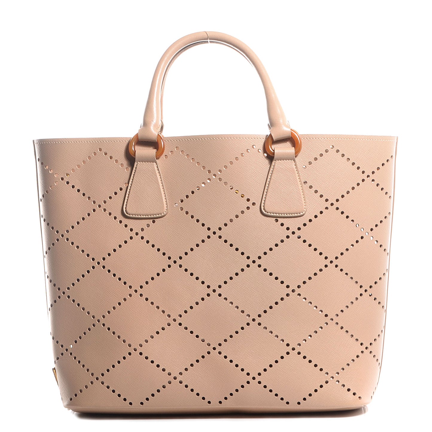 Saffiano Perforated Tote Sabbia