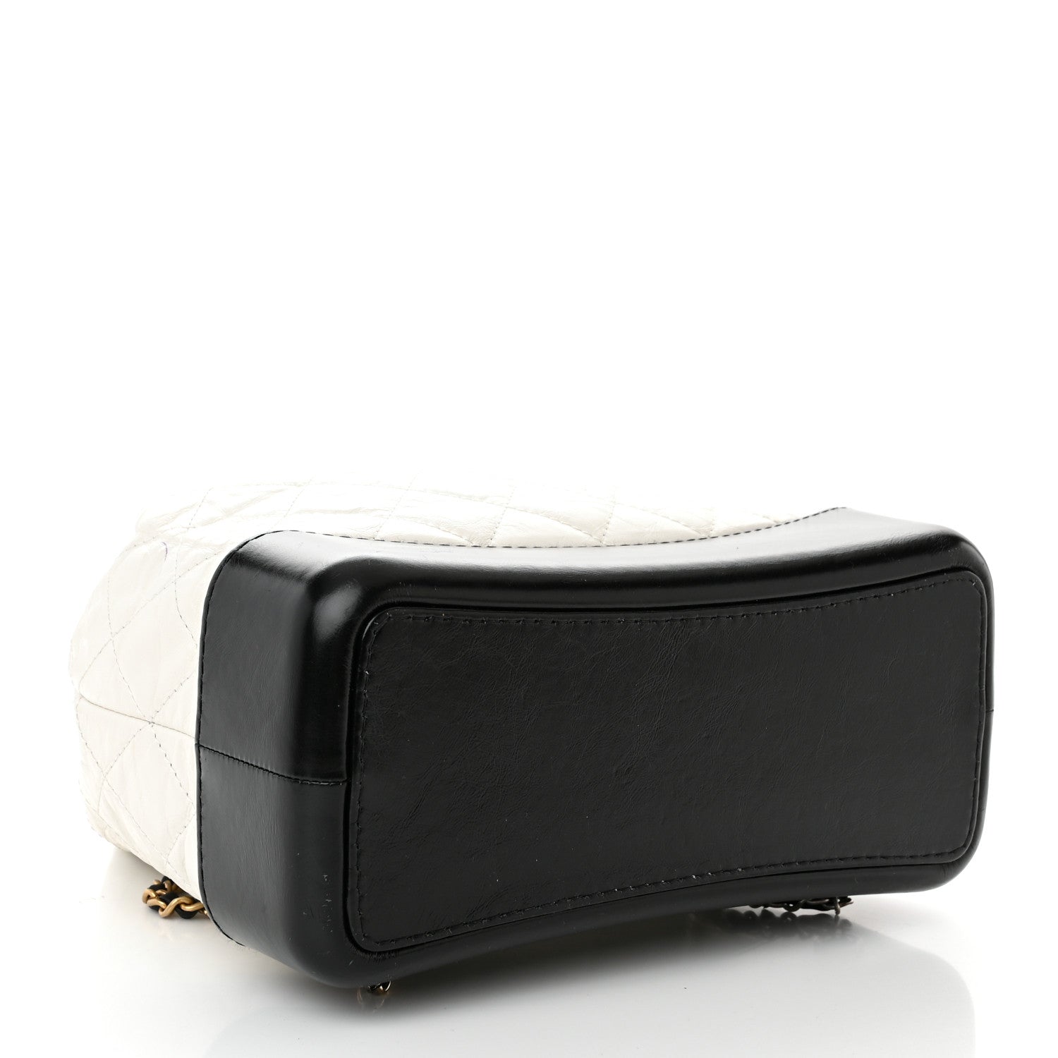 Chanel Aged Calfskin Quilted Gabrielle Backpack Black White 4 of 13