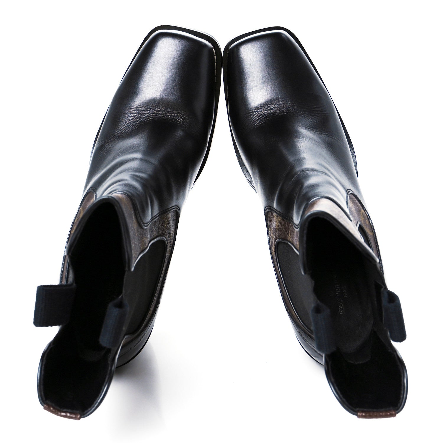 Louis Vuitton Patent Monogram Limitless Ankle Boots 41 Black 2 of 9