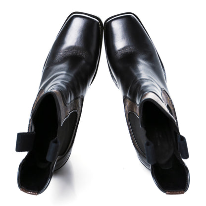Louis Vuitton Patent Monogram Limitless Ankle Boots 41 Black 2 of 9