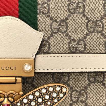 Gucci GG Supreme Monogram Small Queen Margaret Top Handle Bag White 9 of 11