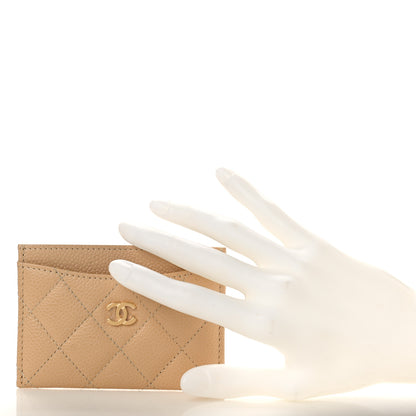 Chanel Caviar Quilted Card Holder Beige 2 of 10