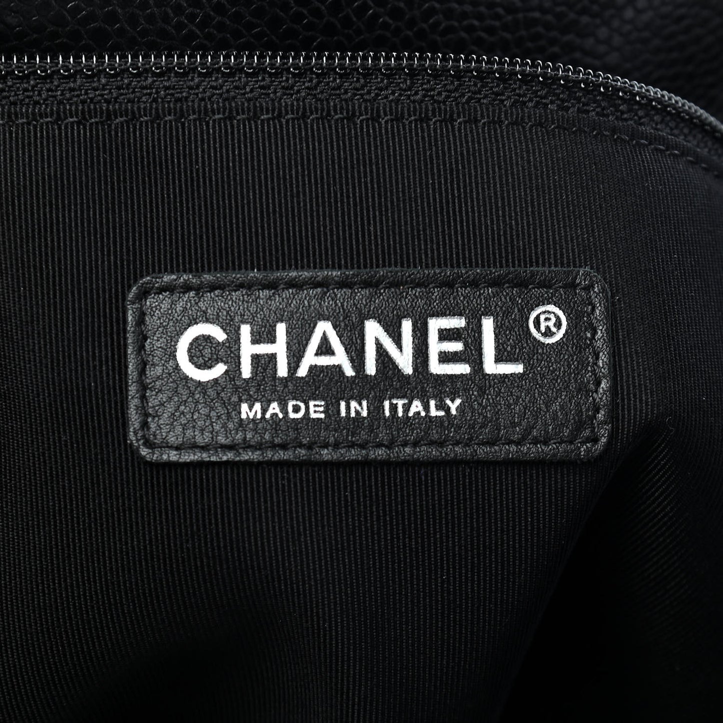 Caviar Quilted Flap Tote Black