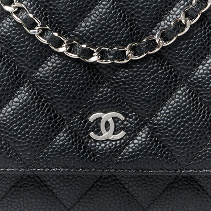 Chanel Caviar Quilted Wallet on Chain WOC Black 9 of 11