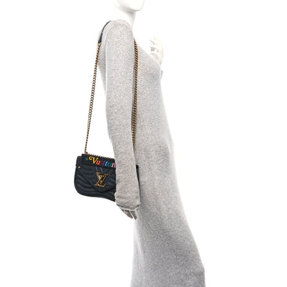 Louis Vuitton Calfskin New Wave Chain MM Black 2 of 12