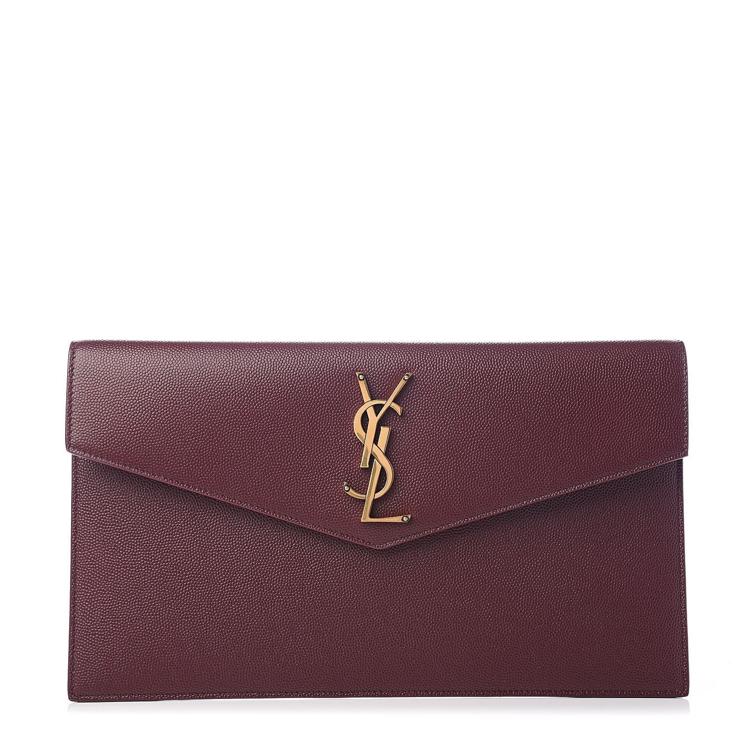 Saint Laurent Grain De Poudre Uptown Pouch Burgundy 1 of 8
