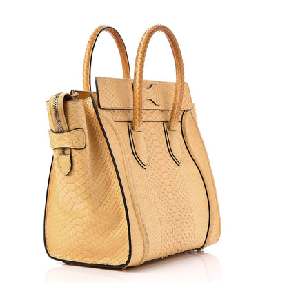 Celine Python Mini Luggage Beige 3 of 13