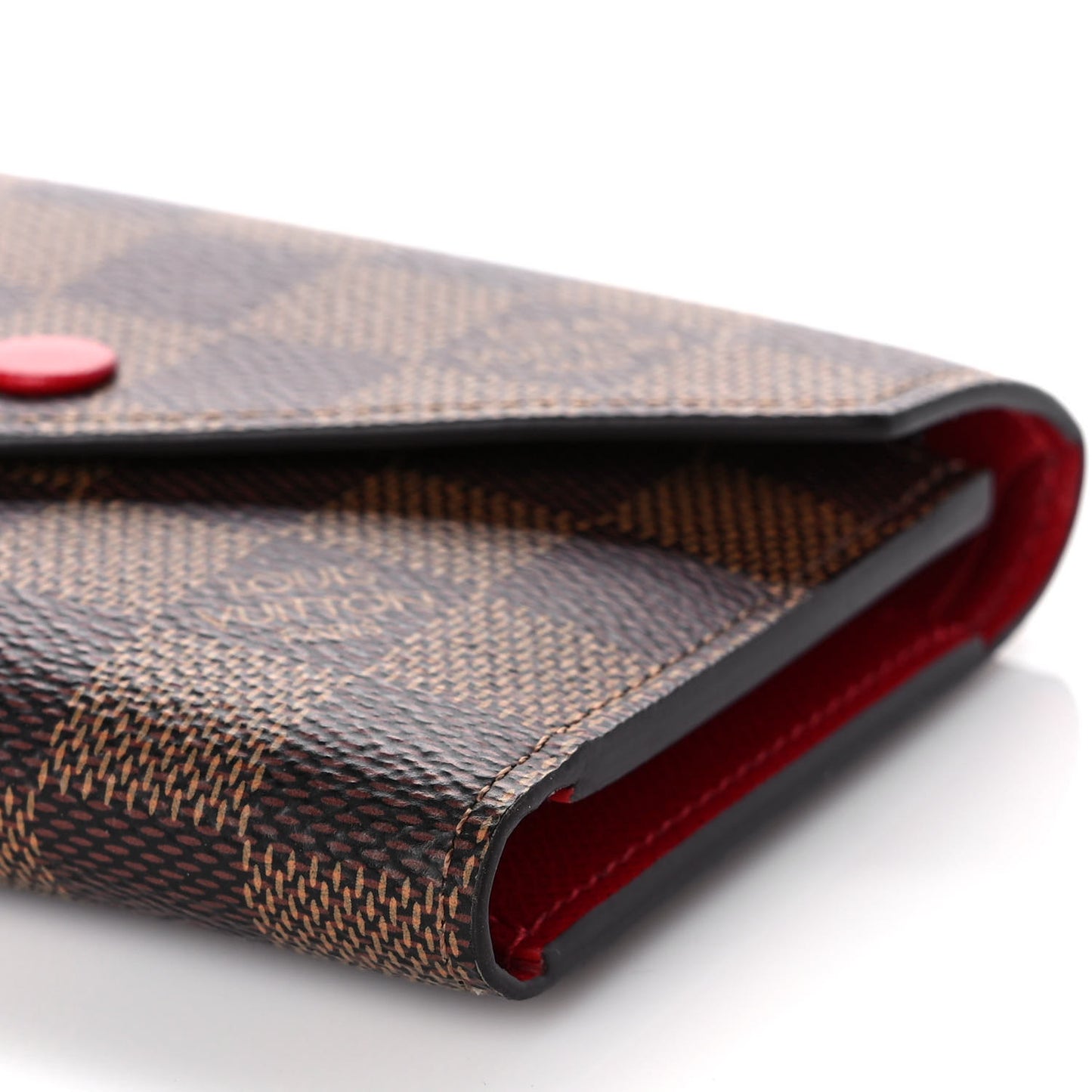 Damier Ebene Victorine Wallet Red