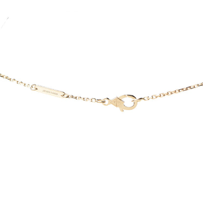 Van Cleef & Arpels 18K Yellow Gold Tiger Eye Lucky Alhambra Butterfly Pendant Necklace 3 of 6