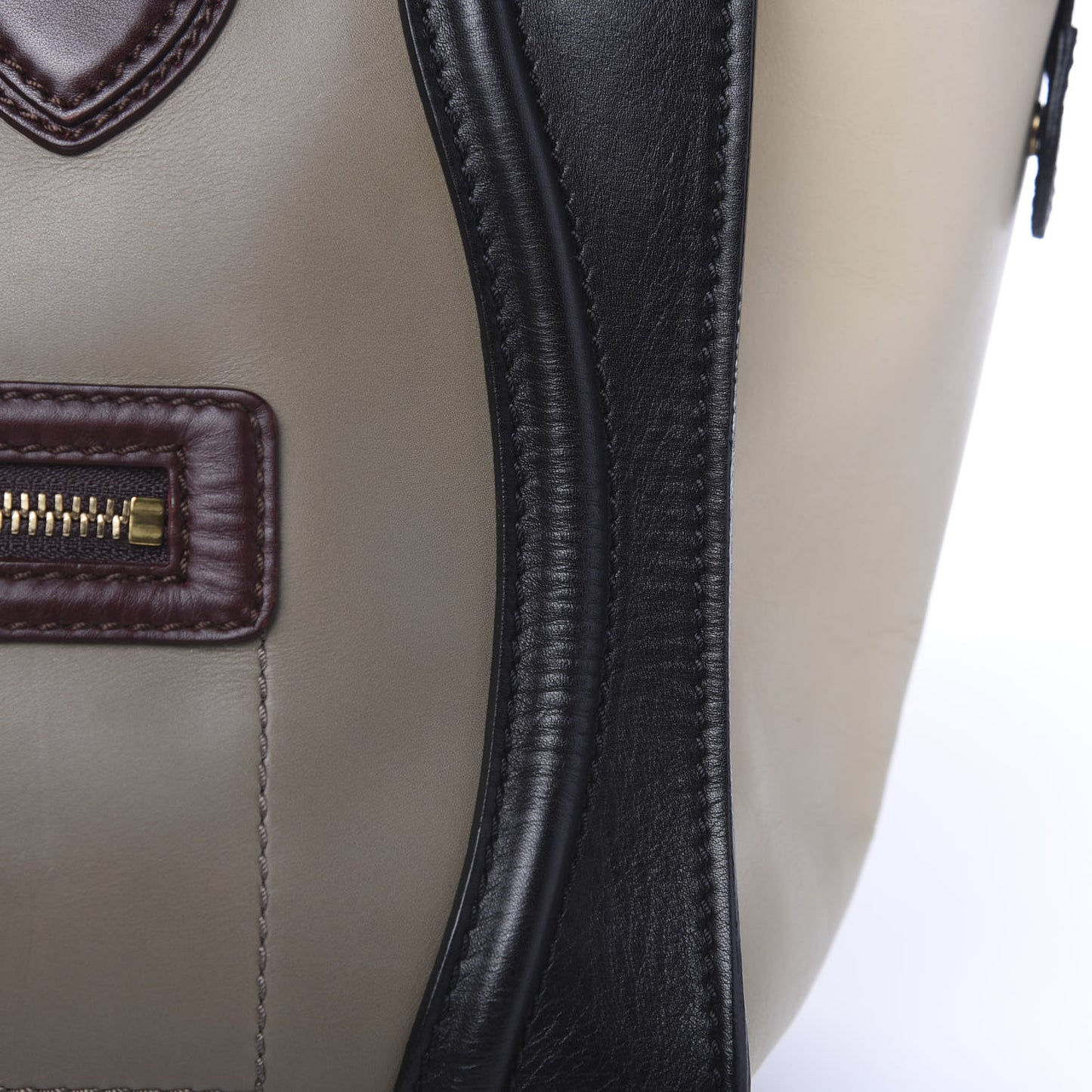 Smooth Calfskin Mini Tri-Color Luggage Grey