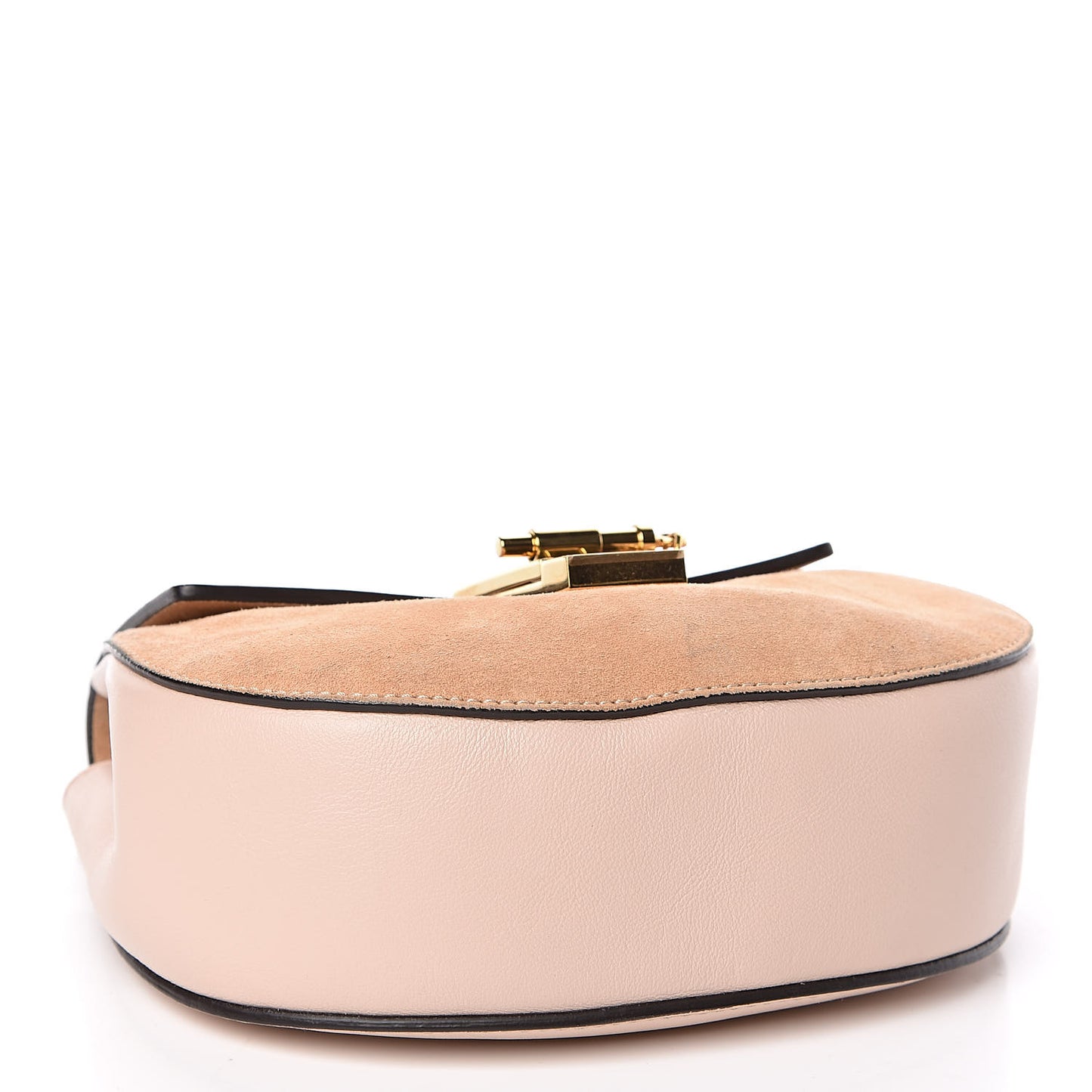 Suede Smooth Calfskin Mini Drew Shoulder Bag Cement Pink