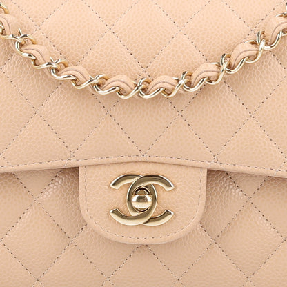 Chanel Caviar Quilted Small Double Flap Beige 8 of 10