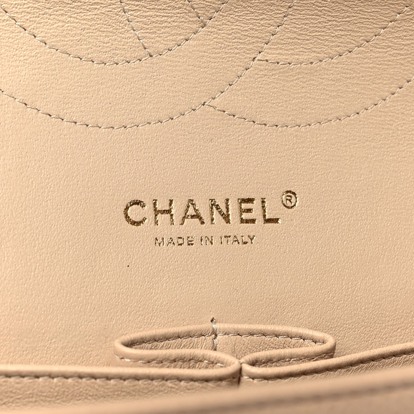 Caviar Quilted Jumbo Double Flap Beige