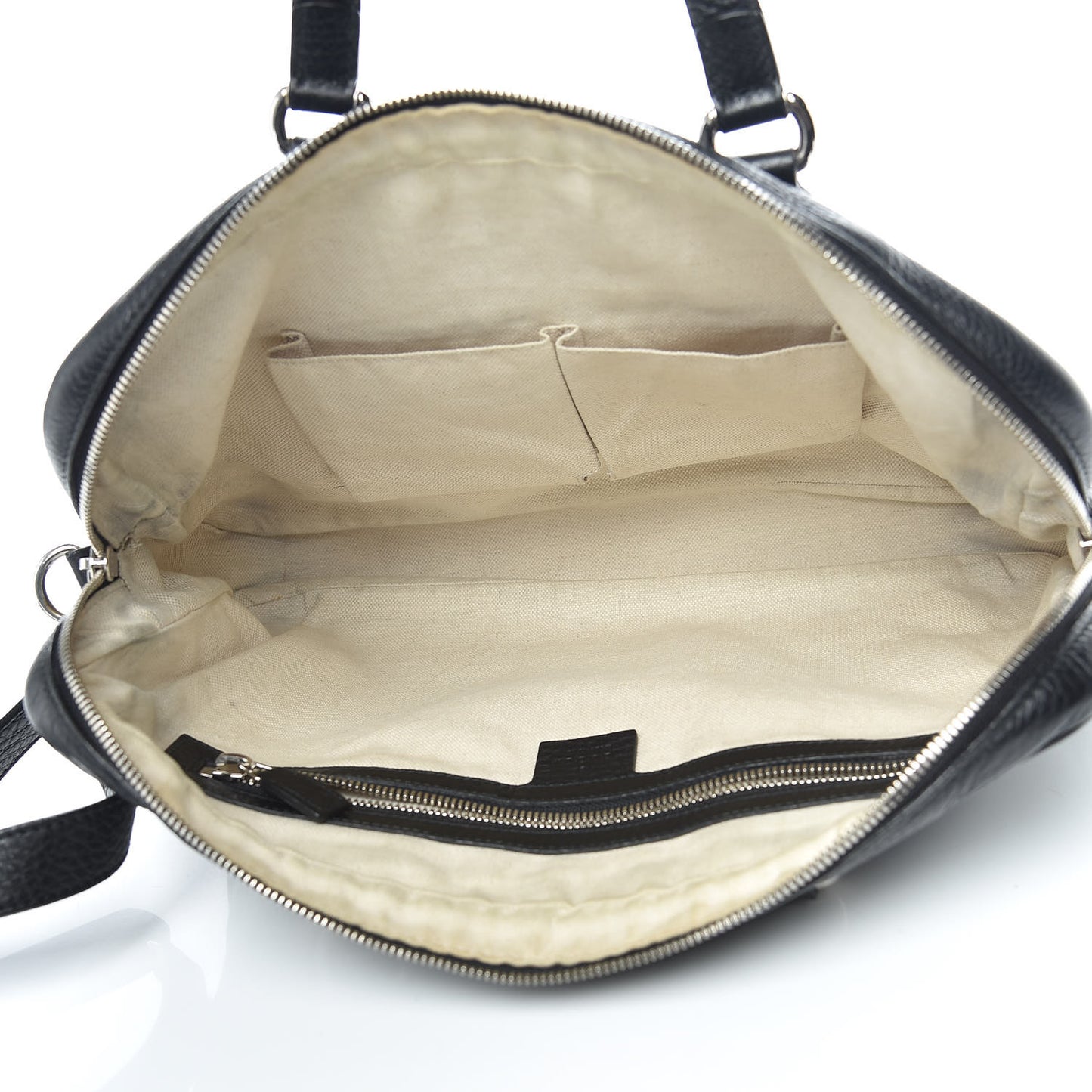 Pebbled Calfskin Soho Briefcase Black