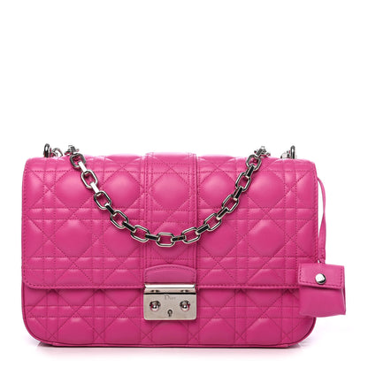 Christian Dior Lambskin Cannage Miss Dior Promenade Pouch Fuchsia 1 of 4