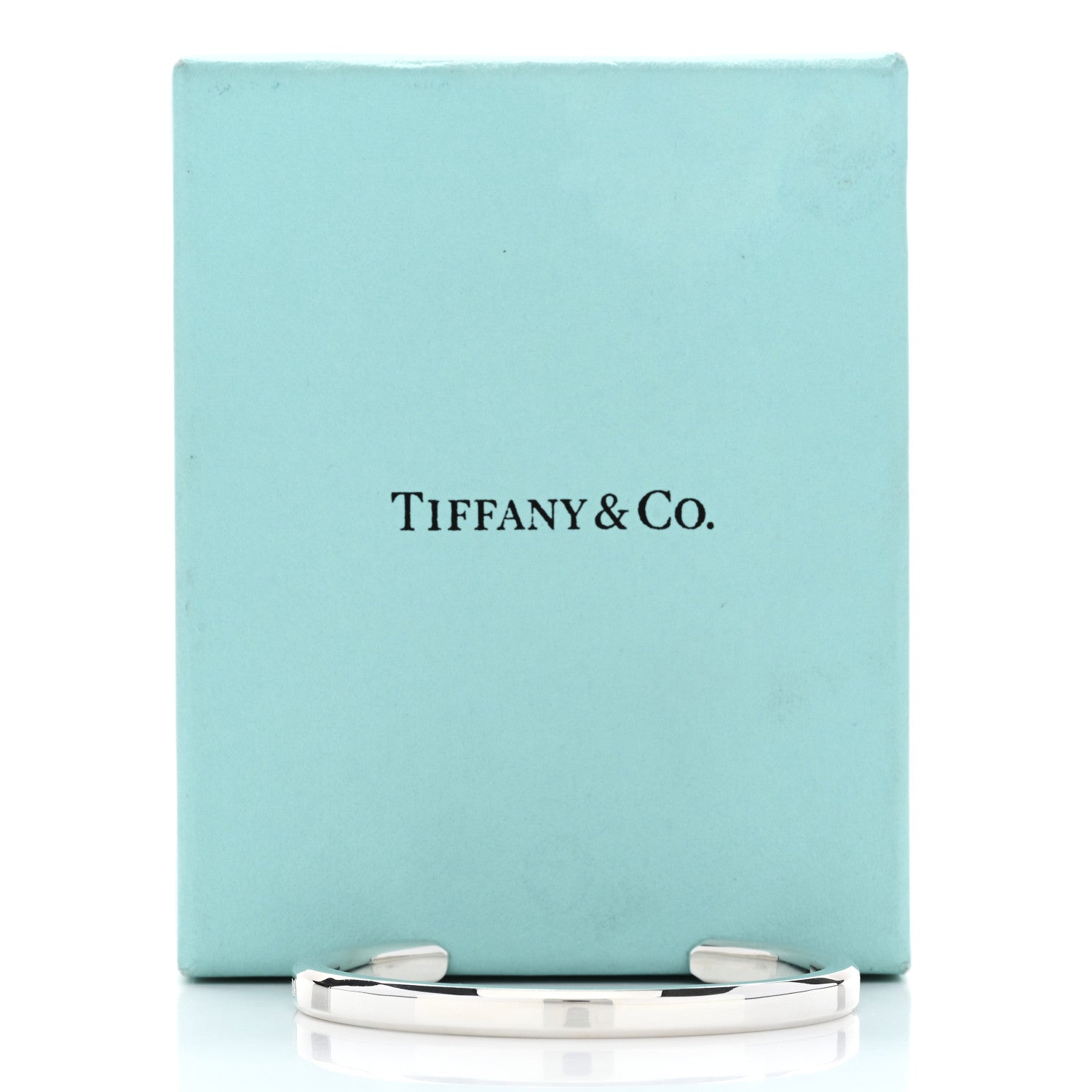 Tiffany Sterling Silver Narrow Makers Cuff Bracelet 6 of 6