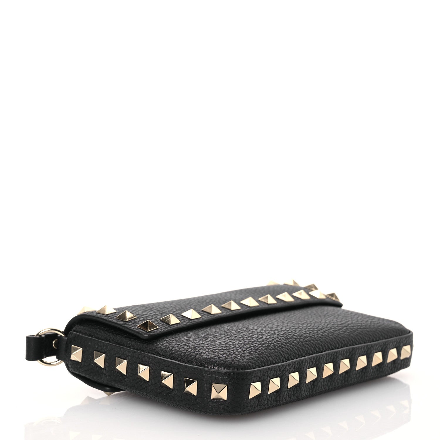 Valentino Garavani Grained Calfskin Rockstud Crossbody Bag Black 4 of 10