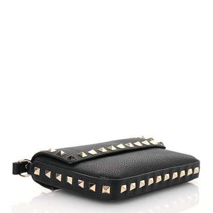 Valentino Garavani Grained Calfskin Rockstud Crossbody Bag Black 4 of 10