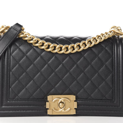 Chanel Caviar Quilted Medium Boy Flap Black 10 of 10