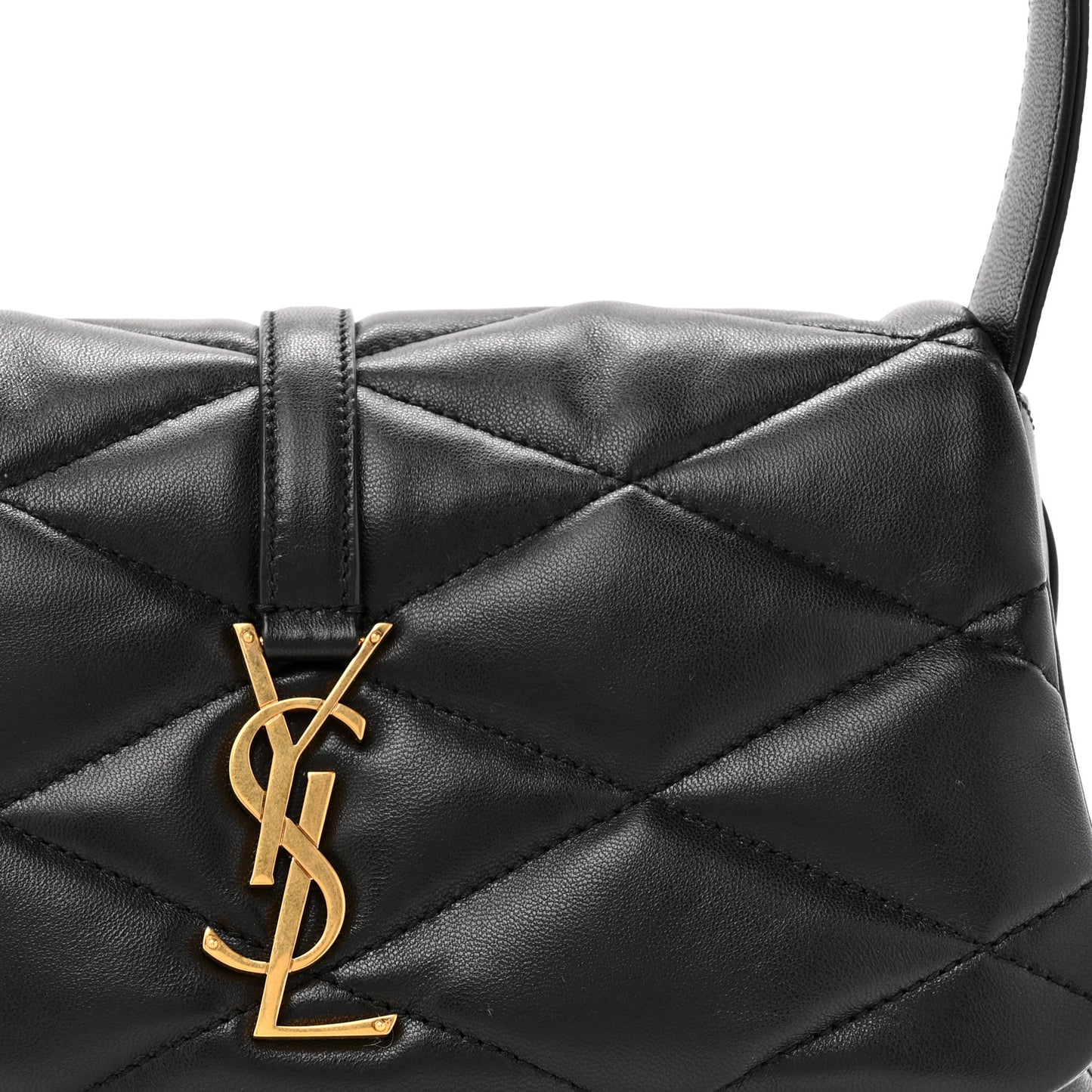 Lambskin Quilted Le 57 Diamond Shoulder Bag Black