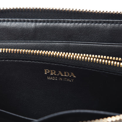 Prada Tessuto Nylon Quilted Zip Around Wallet Black 6 of 11