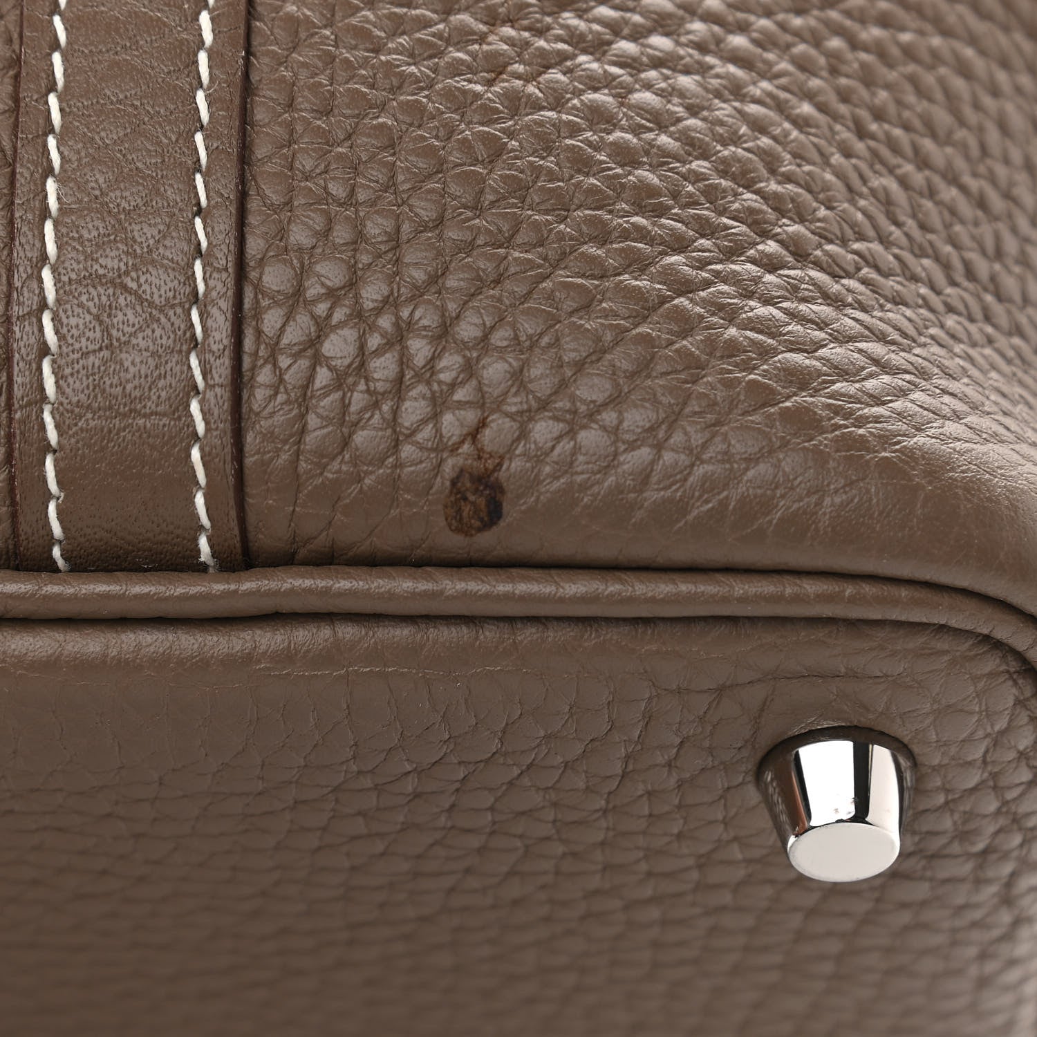 Hermes Taurillon Clemence Picotin Lock 18 PM Etoupe 11 of 12