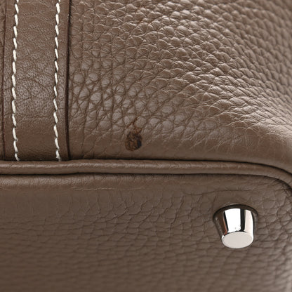 Hermes Taurillon Clemence Picotin Lock 18 PM Etoupe 11 of 12