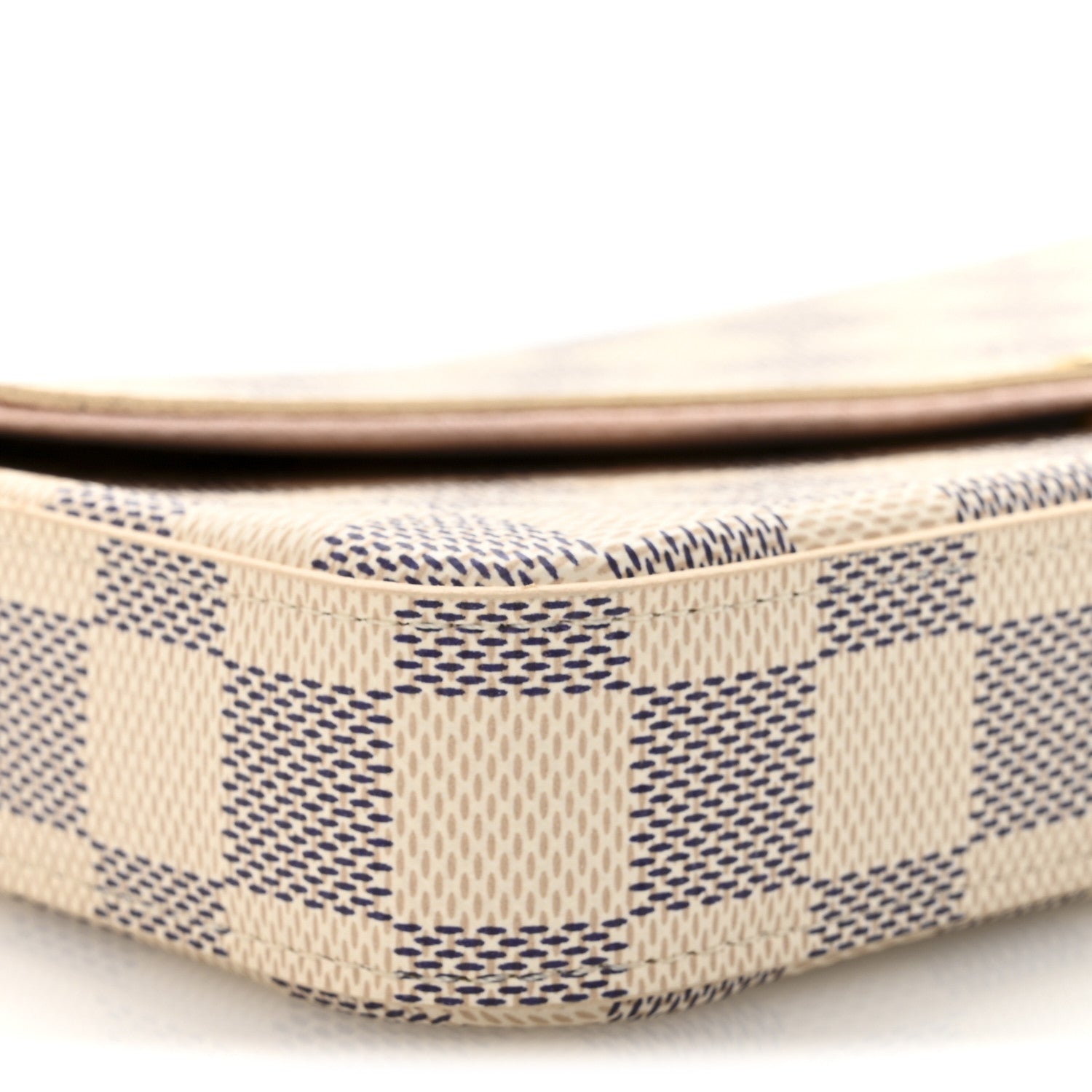 Louis Vuitton Damier Azur Pochette Felicie Chain Wallet Rose Ballerine 9 of 10
