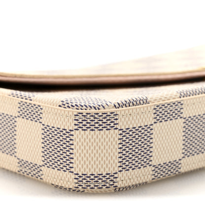 Louis Vuitton Damier Azur Pochette Felicie Chain Wallet Rose Ballerine 9 of 10