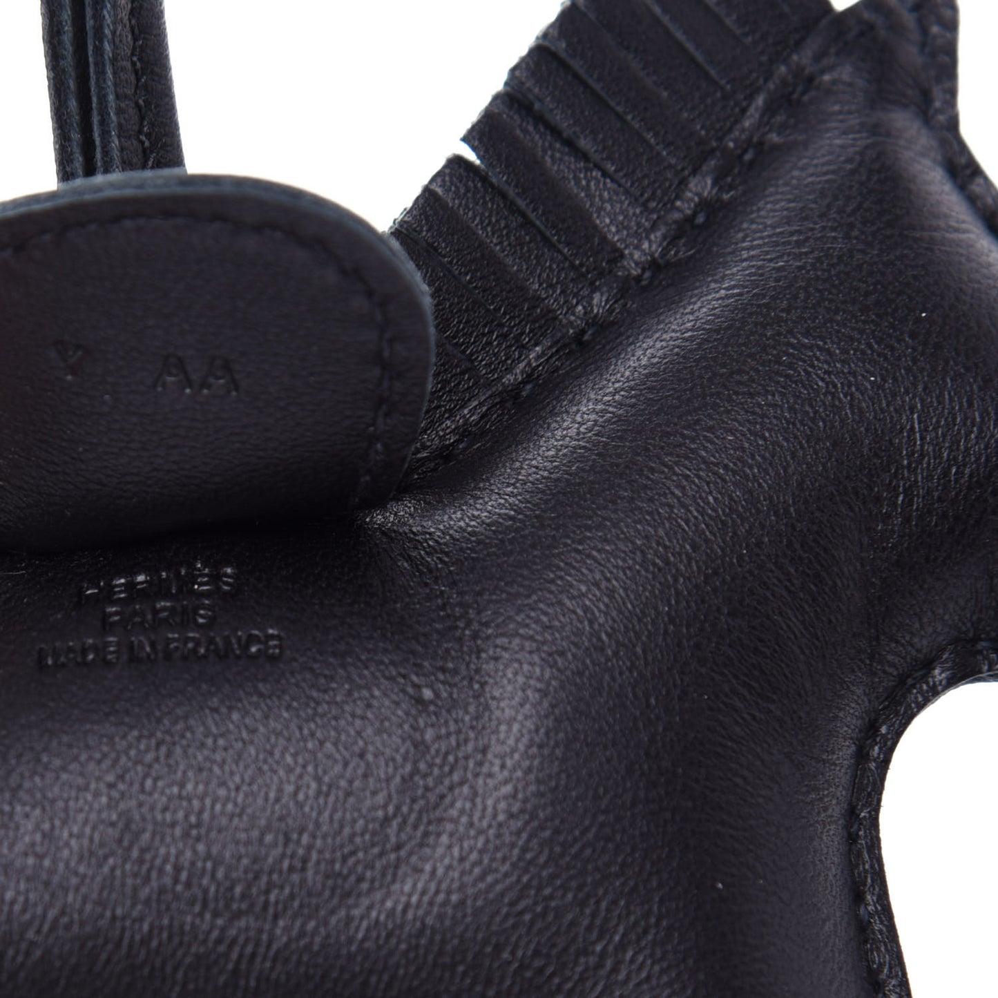Milo Lambskin Grigri Rodeo Horse Bag Charm MM So Black