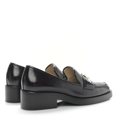 Chanel Calfskin Metal CC Mocassin Loafers 36 Dark Brown 4 of 8