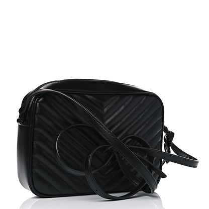 Saint Laurent Calfskin Matelasse Monogram Lou Camera Bag Black 2 of 5